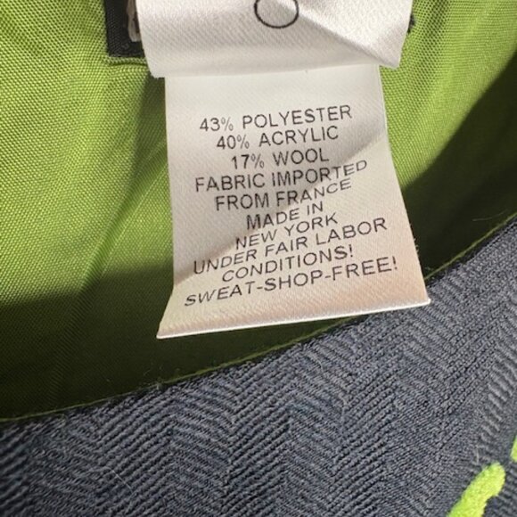 Anni Kuan Sleeveless Belted Floral Sheath Fair Labor - Black/Green - 10 - Picture 9 of 9